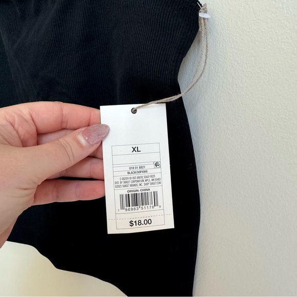 A. New. Day. Cropped Ribbed Elastic Stretch Tank Top - Picture 8 of 9